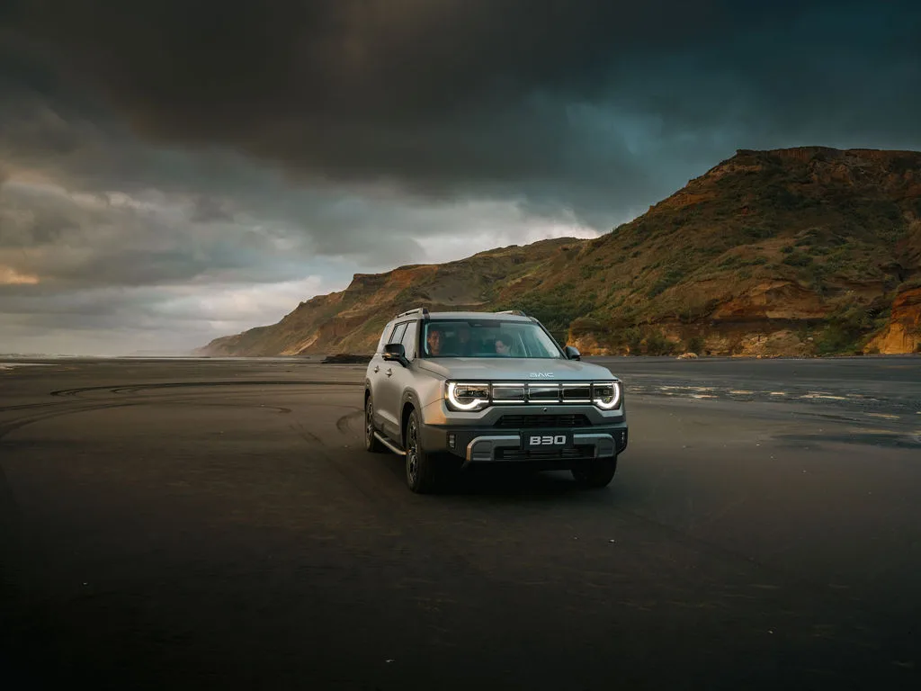 BAIC B30 SUV at sunset